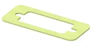 2430168-1: EMI Shielding Gasket, Petroleum Resistant, Silver Plated Aluminium, 17.5mm L x 44.2mm W x 0.8mm D