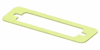 2430169-1: EMI Shielding Gasket, Petroleum Resistant, Silver Plated Aluminium, 17.5mm L x 57.9mm W x 0.8mm D