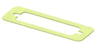 2430169-1: EMI Shielding Gasket, Petroleum Resistant, Silver Plated Aluminium, 17.5mm L x 57.9mm W x 0.8mm D
