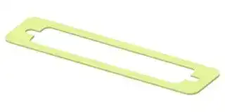 2430170-1: EMI Shielding Gasket, Petroleum Resistant, Silver Plated Aluminium, 17.5mm L x 74.4mm W x 0.8mm D