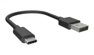 10165793-Z0100YBLF: USB Cable, USB Type A Plug to USB Type C Plug, 1 m, 3.3 ft, USB 2.0, Black