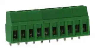 CTB09VG/10: Wire-To-Board Terminal Block, 5 mm, 10 Ways, 30 AWG, 12 AWG, 4 mm², Screw