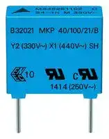 B32021A3222M189: Safety Capacitor, Metallized PP, Radial Box - 2 Pin, 2200 pF, ± 20%, Y2, Through Hole