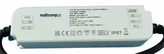 MP011863: LED Driver, LED Lighting, 40 W, 12 V, 3.34 A, Constant Voltage, 220 VAC