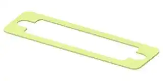2430171-1: EMI Shielding Gasket, Petroleum Resistant, Silver Plated Aluminium, 20.3mm L x 72.1mm W x 0.8mm D