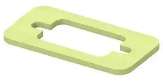 2430172-1: EMI Shielding Gasket, Petroleum Resistant, Silver Plated Aluminium, 17.5mm L x 35.8mm W x 1.6mm D
