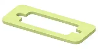 2430173-1: EMI Shielding Gasket, Petroleum Resistant, Silver Plated Aluminium, 17.5mm L x 44.2mm W x 1.6mm D