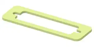 2430174-1: EMI Shielding Gasket, Petroleum Resistant, Silver Plated Aluminium, 17.5mm L x 57.9mm W x 1.6mm D