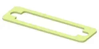 2430176-1: EMI Shielding Gasket, Petroleum Resistant, Silver Plated Aluminium, 20.3mm L x 72.1mm W x 1.6mm D