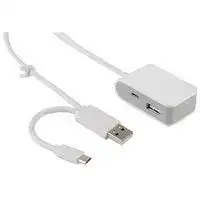 GC-U2O2P: Compact USB OTG HUB with 2 USB Ports and 1 Micro USB Charging Port