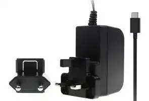 T7725DV: Power Adapter, Raspberry Pi 4 Model B PSU, 5.1 V, 3A, USB-C, UK/EU Plug, 1.5m