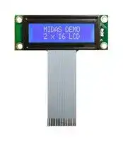 MC21603A6W-BNMLW-V2: Alphanumeric LCD, 16 x 2, White on Blue, 5V, Parallel, English, Japanese, Transmissive