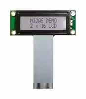 MC21603A6W-FPTLW-V2: Alphanumeric LCD, 16 x 2, Black on White, 5V, Parallel, English, Japanese, Transflective