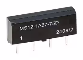 MS05-1A87-75D: Reed Relay, SPST-NO, 5 VDC, MS Series, Through Hole, 280 ohm, 500 mA