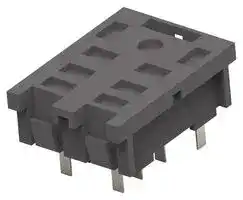 27E489: Relay Socket, Through Hole, PC Pin, 8 Pins, 10 A