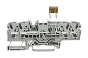 2002-1881: Fused Terminal Block, 4 Ways, 22 AWG, 12 AWG, 4 mm², Clamp, 10 A