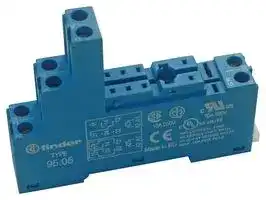95.05: Relay Socket, DIN Rail, Panel, Screw, 8 Pins, 10 A, 250 V, 95 Series