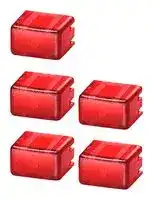 5TG8061: Cap, Red, Transparent, Pushbutton Switches