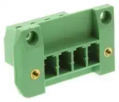 1840573: Terminal Block, Feed-Thru, Header, 7.62 mm, 4 Ways, 20 A, 300 V, Screw Clamp Right Angle