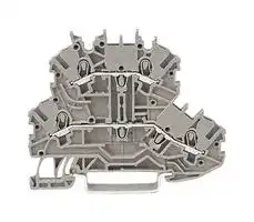 2000-2201: DIN Rail Mount Terminal Block, 2 Ways, 24 AWG, 16 AWG, 1 mm², Clamp, 13.5 A