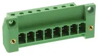 1840612: Terminal Block, Feed-Thru, Header, 7.62 mm, 8 Ways, 20 A, 300 V, Screw Clamp Right Angle