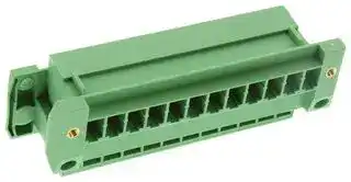 1840654: Terminal Block, Feed-Thru, Header, 7.62 mm, 12 Ways, 20 A, 300 V, Screw Clamp Right Angle