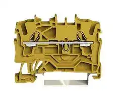 2002-1206: DIN Rail Mount Terminal Block, 2 Ways, 22 AWG, 12 AWG, 2.5 mm², Push In, 24 A