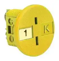 RMJ-K-R/N: Thermocouple Connector, Round Hole Panel Jack, Miniature, Type K, Socket