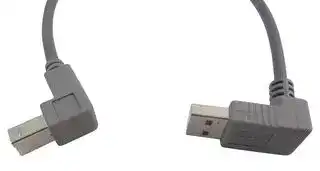 CA90DA-90DB-03M: USB Cable, Type A Plug to Type B Plug, 300 mm, 11.8 ", USB 2.0, Grey