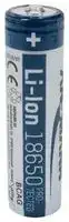 1307-0000: Rechargeable Battery, 3.6 V, Lithium Ion, 2.6 Ah, 18650, Raised Positive and Flat Negative, 1