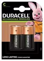 DC1400 P2 DU: Rechargeable Battery, 1.2 V, Nickel Metal Hydride, 3 Ah, C, Raised Positive and Flat Negative, 2