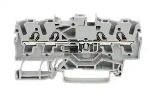 2002-1411/1000-411: DIN Rail Mount Terminal Block, 4 Ways, 22 AWG, 12 AWG, 2.5 mm², Push In, 500 mA