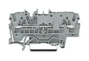 2002-1661: DIN Rail Mount Terminal Block, 2 Ways, 22 AWG, 12 AWG, Clamp, 6.3 A