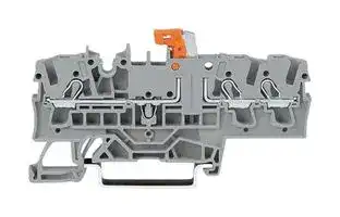 2002-1771: DIN Rail Mount Terminal Block, 3 Ways, 22 AWG, 12 AWG, 2.5 mm², Push In, 16 A