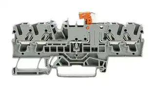 2002-1871: DIN Rail Mount Terminal Block, 4 Ways, 22 AWG, 12 AWG, 4 mm², Clamp, 16 A