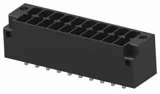 1-2842495-0: Terminal Block, 2Row, Black, w/ Flange, Header, 3.5 mm, 20 Ways, 8 A, 300 V, Through Hole Vertical