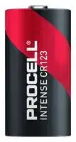 CR123A B10: Battery, 3.3 V, CR123A, Lithium Manganese Dioxide, 1.6 Ah, Raised Positive and Flat Negative, 10