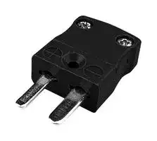 AM-J-M (PACK OF 10): Thermocouple Connector, Miniature, Black, Plug, Type J, ANSI, Pack of 10