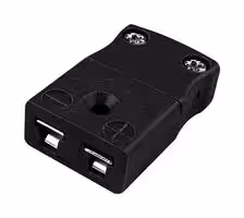 AM-J-LCF (PACK OF 10): Thermocouple Connector, Miniature, Black, Socket, Type J, ANSI, Pack of 10