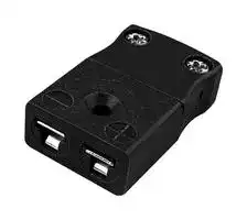 AM-J-LCF (PACK OF 10): Thermocouple Connector, Miniature, Black, Socket, Type J, ANSI, Pack of 10