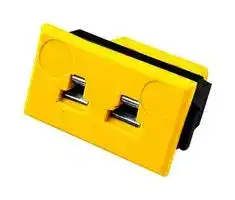 AM-K-FF (PACK OF 10): Thermocouple Connector, Miniature, Yellow, Socket, K, ANSI, Fascia Mount, Pack of 10