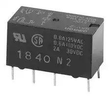 G5V-1-DC6: Signal Relay, 6 VDC, SPDT, 1 A, G5V-1 Series, Through Hole, Non Latching