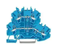 2002-2204: DIN Rail Mount Terminal Block, 4 Ways, 22 AWG, 12 AWG, 2.5 mm², Push In, 24 A