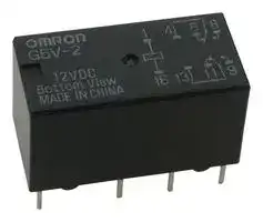 G5V-2-DC12: Signal Relay, 12 VDC, DPDT, 2 A, G5V-2 Series, Through Hole, Non Latching