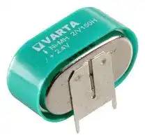 VKB 55615 602 059: Rechargeable Battery, Robust 85, 2.4 V, Nickel Metal Hydride, 150 mAh, Button Cell, PCB Pins