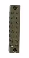 MP014998: Panel Mount Barrier Terminal Block, Brass, Nickel Plated, 2 Row, 16 Ways, 8.5 mm, 3 A