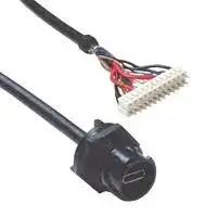 PXP4043/C: USB Cable, IP66/IP68/IP69K, Gen2, Shielded, Type C Receptacle to Crimp Header, 150 mm, 5.9 "