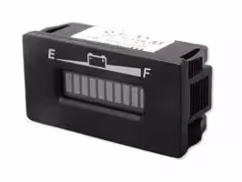 MP011710: Battery indicator, Multicolor, 10 segment LED, Rectangular panel, Snap In & Screw, 12/24 VDC