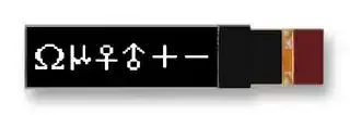 MCOT096016BY-WI: Graphic OLED, 96 x 16, White on Black, 2.8V, I2C, 29.1mm x 9.2mm, -40 °C