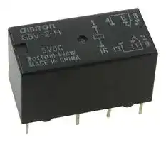 G5V-2-H-DC5: Signal Relay, 5 VDC, DPDT, 1 A, G5V-2 Series, Through Hole, Non Latching